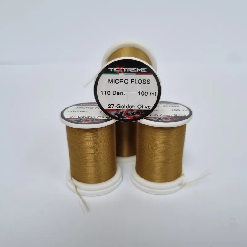 TEXTREME Micro Floss 110 Den in 27-Golden Olive-2